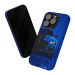 Blue Mustang Art Phone Case, GT500 American Muscle Car Tough Cover for Men