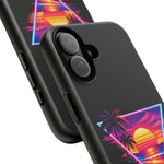 Synthwave Sunset Triangle Phone Case Retro Vaporwave Case