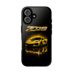 Z06 Corvette Phone Case, Yellow Neon Chrome Studio Cover