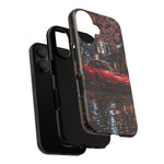 Red FD RX-7 Blossom Alley Tough Phone Case - Rain-Slicked Night