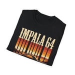 Impala 64 Retro Sunset Car T-Shirt Classic Lowrider Graphic Tee