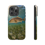 Redfish Phone Case, Seagrass Flat Underwater Art Cover