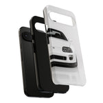 White MK4 Supra Phone Case, Retro 90s JDM Tough Cover for Car Enthusiasts