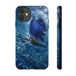 Sailfish Bait Ball Hunt Phone Case Saltwater Fishing Gift for Anglers