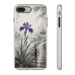 Purple Iris Rain Lakeside Phone Case Zen Art Tough Case