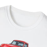 Red 1955 F100 Vintage Truck T-Shirt | Classic Trio Pickup Design