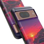 FD RX-7 Retro Sunset Sports Car Tough Case | Neon Vaporwave Beach Drive