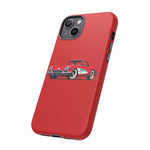 Red Classic Corvette C1 Illustration phone case | Retro Car Tough Case