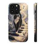 Piano Cat walking on keys Tough Case | Phone cover, musical cat art