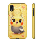 Cockatiel Kawaii Heart Crest Art Tough Phone Case