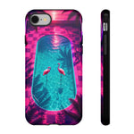 Neon Flamingo Pool Vaporwave Art Tough Phone Case