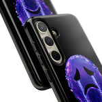 Glitch Sad Face Phone Case, Anime Melt Static Tough Cover