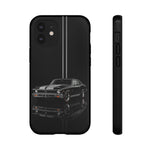 Nova SS Phone Case, Black 68 Muscle Car Silver Stripe Studio Cover