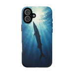 Barracuda Silhouette Phone Case, Sunlit Marine Art Tough Cover