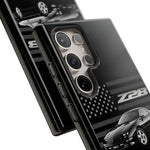 Black Z28 Camaro Phone Case Muscle Car American Flag Tough Cover