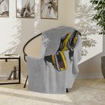 1969 Mach 1 Fastback Yellow Mustang Blanket | Velveteen Microfiber