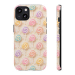 Pastel Swirl Lollipops Tough Case | Candy Pattern Phone Cover