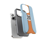 Blue Orange 20 Retro Endurance Racing Stripe Tough Phone Case Cover