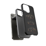 Trans Am Phone Case Black Gold, Three-View Vector Tough Cover
