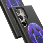 Glitch Sad Face Phone Case, Anime Melt Static Tough Cover