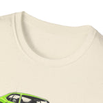 1971 Demon Green Classic Muscle Car T-Shirt | Vintage Coupe Illustration