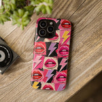 Pop Art Lips and Lightning Bolt Phone Case