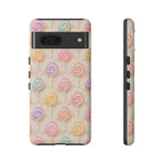 Pastel Swirl Lollipops Tough Case | Candy Pattern Phone Cover