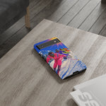 Retro Skiers Phone Case | Neon 80s Skiing Tough Cover