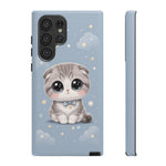 Scottish Fold Kawaii Owl Chibi Art Tough Phone Case