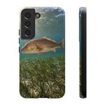 Redfish Phone Case, Seagrass Flat Underwater Art Cover