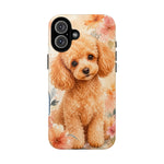 Miniature Poodle Whimsical Watercolor Art Tough Phone Case