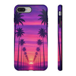 Retrowave Aesthetic Sunset Palm Trees phone case