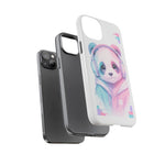 Pastel Panda Phone Case, Glitch Color Block Cover