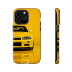Yellow Skyline Phone Case, R34 GTR 90s JDM Legend Tough Cover for Men Gift