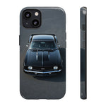 1969 Camaro SS Black Overhead Tough Phone Case Cover Gift Art