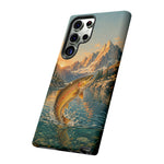 Leaping Golden Trout Lake Scene phone case | Tough Cover
