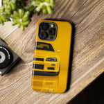 Yellow Skyline Phone Case, R34 GTR 90s JDM Legend Tough Cover for Men Gift