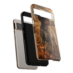 German Wirehaired Pointer Autumn Art Tough Phone Case