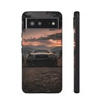 MK4 Supra Phone Case, Black JDM Sports Car Mountain Dusk Cover