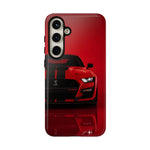 Red Mustang Art Phone Case, GT500 American Muscle Car Tough Cover