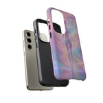 Pastel Aura Phone Case, Swirling Silhouette 3D Cover, Gift