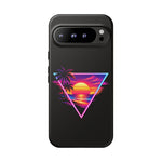 Synthwave Sunset Triangle Phone Case Retro Vaporwave Case