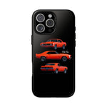 1969 Camaro SS Orange Triple View Muscle Car Tough Phone Case