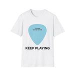 Keep Playing Guitar Pick Shirt | If Found Please Return Funny Musician Indie Rock Graphic T-Shirt