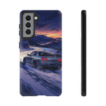 R34 GTR Skyline Snow Country Drift JDM Tough Phone Case