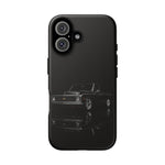 Black Classic C10 Truck Phone Case | Vintage Pickup Reflection, Minimal Auto Design