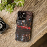 Red FD RX-7 Blossom Alley Tough Phone Case - Rain-Slicked Night