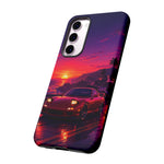 FD RX-7 Retro Sunset Sports Car Tough Case | Neon Vaporwave Beach Drive