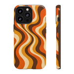 Groovy Wave Lines Retro Art Tough Phone Case