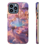 Floating Pool Deck Phone Case, Pastel Cloud 3D Render Cover